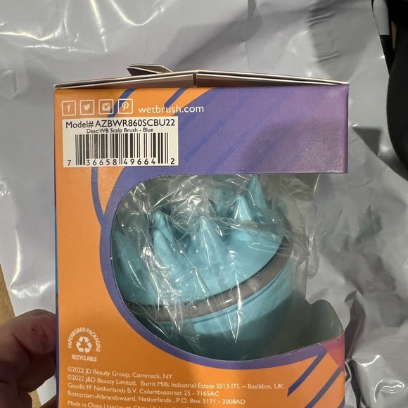 Wet Brush exfoliating scalp massager blue new NIB - Picture 4 of 6